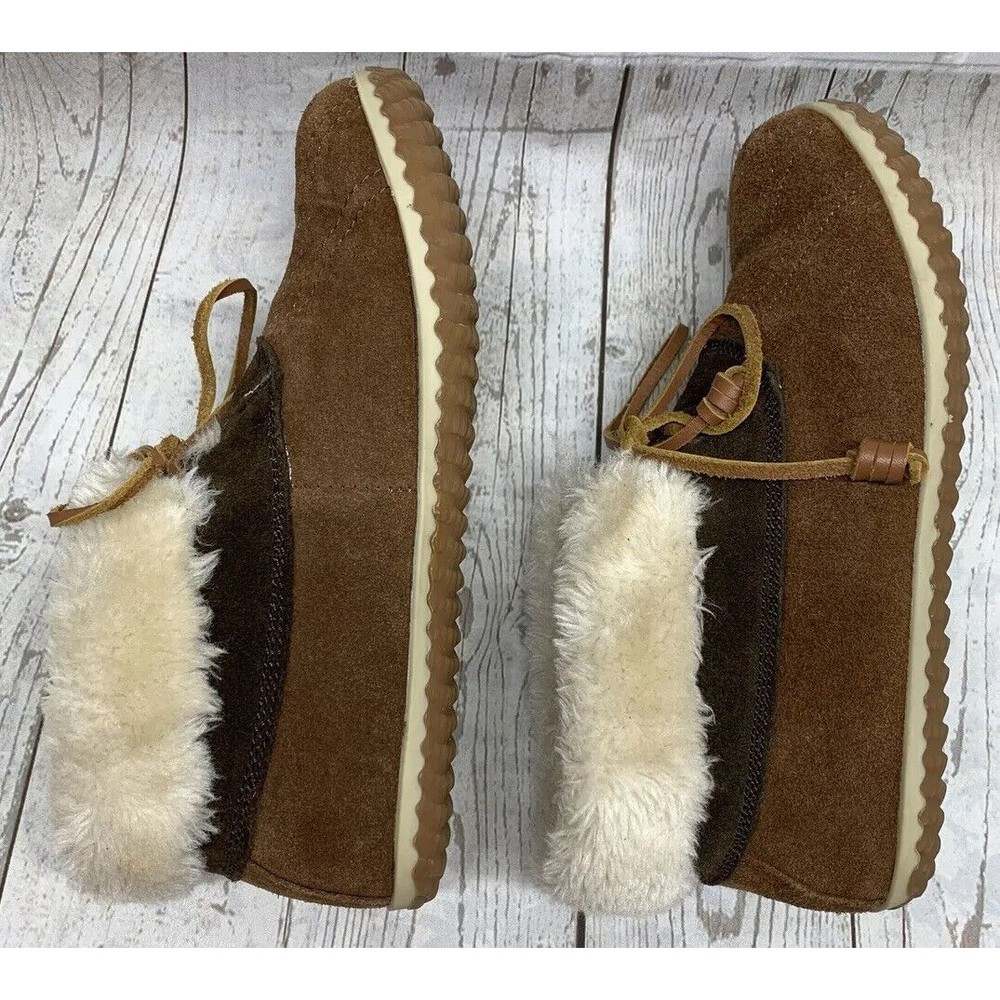 Size 7M - Sperry Top Sider Women's boots WSW5003 Brown Suede Leather w/ Faux Fur - Picture 11 of 12